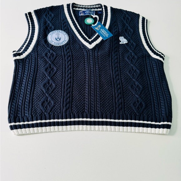 OVO University of Toronto Navy Sweater Vest NEW WITH TAGS!!! - Picture 5 of 9